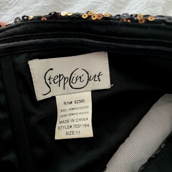 Steppin Out | Strapless Black & Gold Sequin Cocktail Dress - Picture 4 of 5